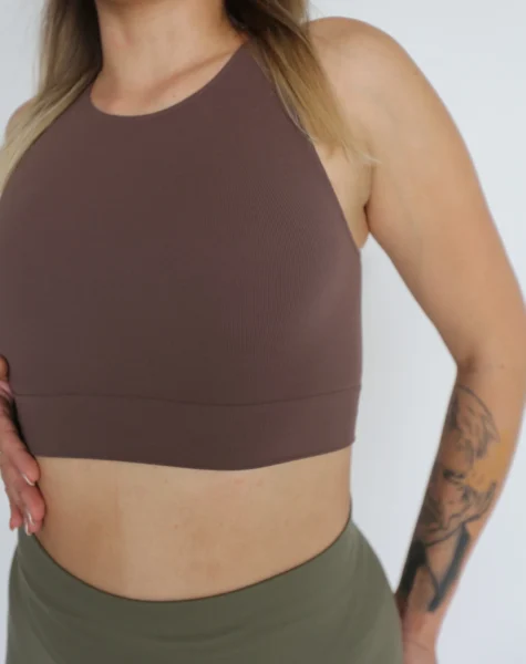 Crop Top Comfort / Coffee - Obrázek 2